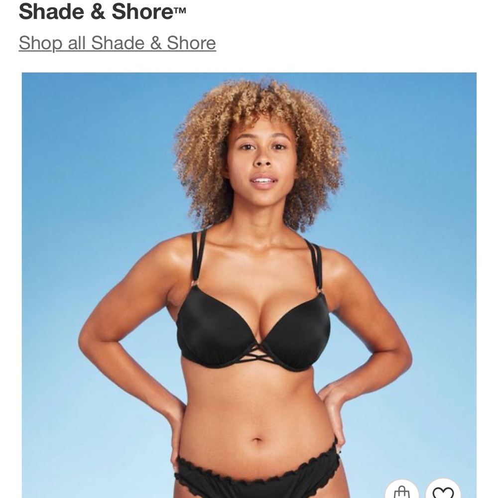 NWT Target black bikini top